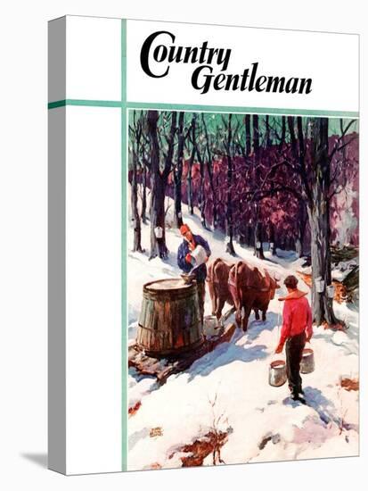 "Harvesting Maple Sap," Country Gentleman Cover, March 1, 1940-B. Summers-Premier Image Canvas