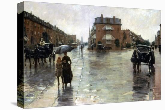 Hassam: Rainy Boston, 1885-Childe Hassam-Premier Image Canvas