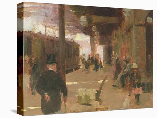 Hastings Railway Station-Walter Frederick Osborne-Premier Image Canvas