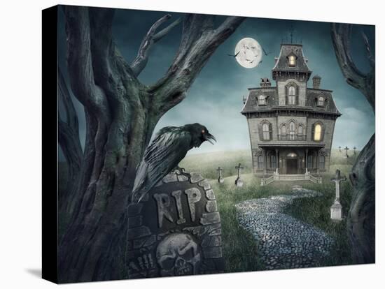 Haunted House-egal-Stretched Canvas