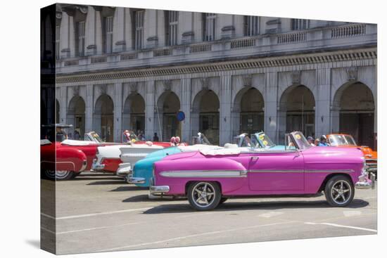 Havana, Cuba. Colorful classic 1950's cars on display.-Bill Bachmann-Premier Image Canvas
