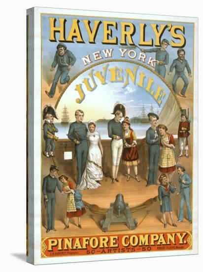 Haverly's New York Juvenile Pinafore Theatre Poster No.1-Lantern Press-Stretched Canvas