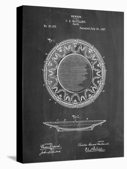 Haviland Dinner Plate Patent-Cole Borders-Stretched Canvas