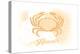 Hawaii - Crab - Yellow - Coastal Icon-Lantern Press-Stretched Canvas