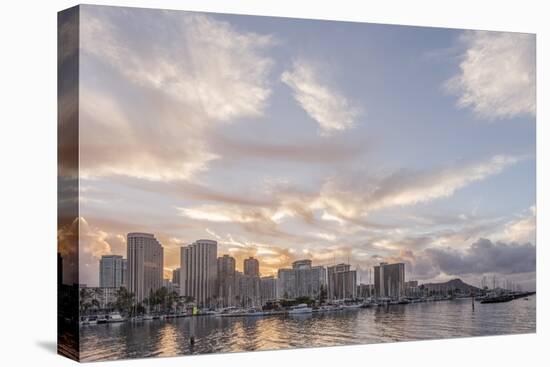 Hawaii, Honolulu, Waikiki Skyline at Sunrise-Rob Tilley-Premier Image Canvas