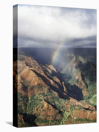 Hawaii, Kauai, Waimea Canyon State Park, a Rainbow over Waimea Canyon-Christopher Talbot Frank-Premier Image Canvas
