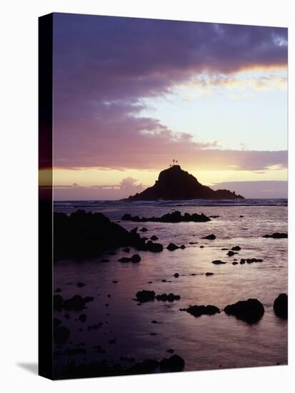 Hawaii, Maui, Three Palm Tree Island at Sunrise in Hana-Christopher Talbot Frank-Premier Image Canvas