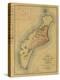 Hawaii - Panoramic Niihau Island Map-Lantern Press-Stretched Canvas