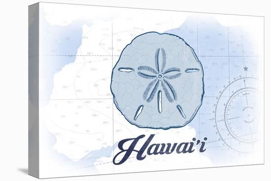 Hawaii - Sand Dollar - Blue - Coastal Icon-Lantern Press-Stretched Canvas