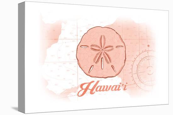 Hawaii - Sand Dollar - Coral - Coastal Icon-Lantern Press-Stretched Canvas