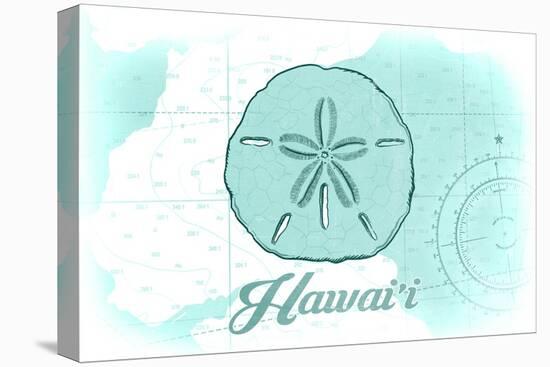 Hawaii - Sand Dollar - Teal - Coastal Icon-Lantern Press-Stretched Canvas