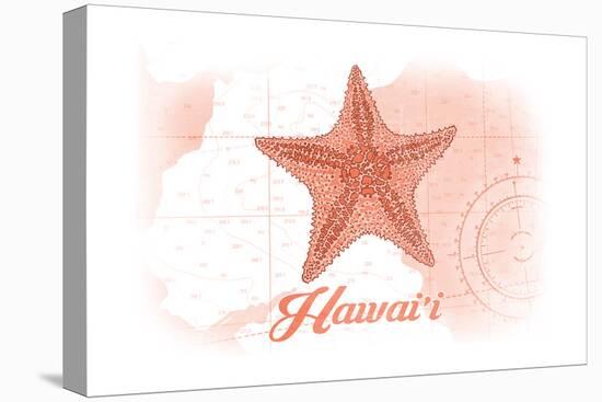 Hawaii - Starfish - Coral - Coastal Icon-Lantern Press-Stretched Canvas