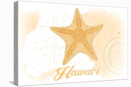 Hawaii - Starfish - Yellow - Coastal Icon-Lantern Press-Stretched Canvas