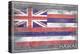 Hawaii State Flag - Barnwood Painting-Lantern Press-Stretched Canvas