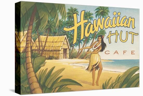 Hawaiian Hut Cafe-Kerne Erickson-Stretched Canvas