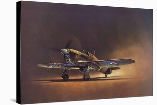 Hawker Hurricane (2D No.6 Squadron)' Stretched Canvas Print