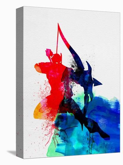 Hawkeye Watercolor-Jack Hunter-Stretched Canvas