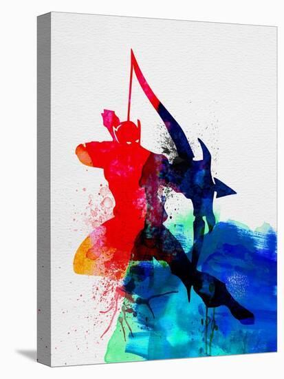 Hawkeye Watercolor-Jack Hunter-Stretched Canvas