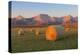 Hay Bales in a Field with the Rocky Mountains in the Background, Near Twin Butte, Alberta, Canada-Miles Ertman-Premier Image Canvas