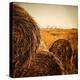 Hay Bales in the Countryside with Industry in the Background-Luis Beltran-Premier Image Canvas