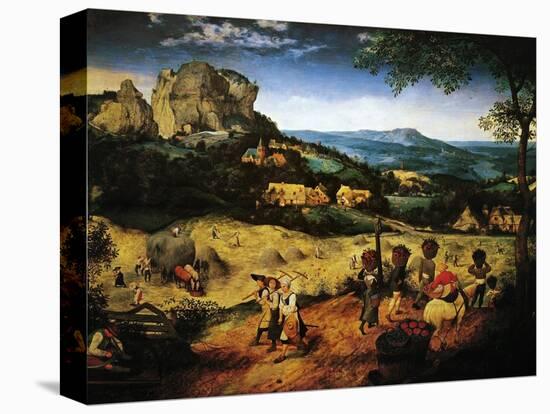 Hay Making, the Hay Harvest from the Series of Six Paintings The Seasons-Pieter Bruegel the Elder-Premier Image Canvas