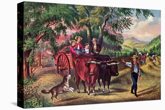 Haying Time, the First Load, 1868-Currier & Ives-Premier Image Canvas