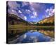 Haystack Mountain reflected in beaver pond, Maroon Bells, Snowmass Wilderness, Colorado-Tim Fitzharris-Stretched Canvas