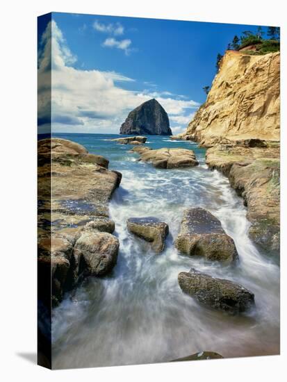 Haystack Rock at Cape Kiawanda State Park, Pacific City, Tillamook County, Oregon, USA-null-Premier Image Canvas