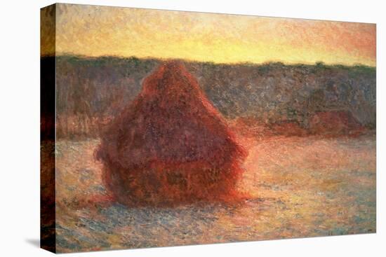 Haystacks at Sunset, Frosty Weather, 1891-Claude Monet-Premier Image Canvas