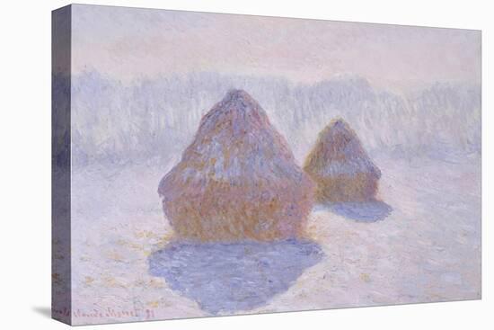 Haystacks (Effect of Snow and Sun), 1891-Claude Monet-Premier Image Canvas