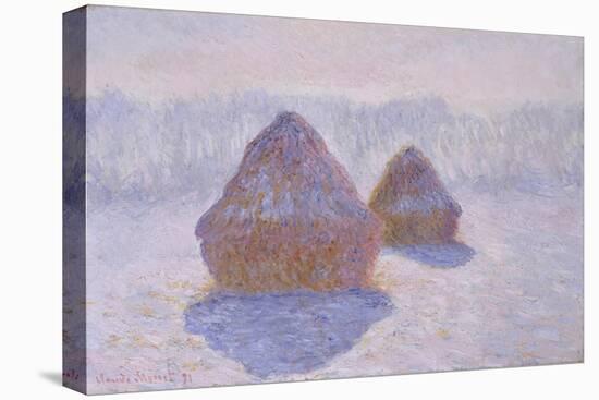 Haystacks, Effect of Snow and Sun by Claude Monet-Claude Monet-Premier Image Canvas