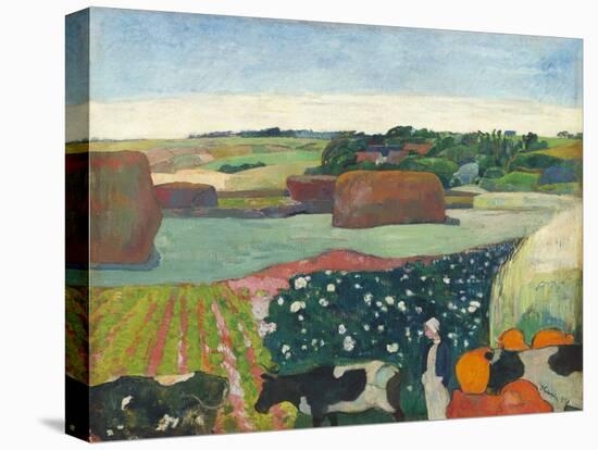 Haystacks in Brittany-Paul Gauguin-Stretched Canvas