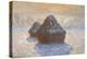 Haystacks - Snow Effect-Claude Monet-Premier Image Canvas