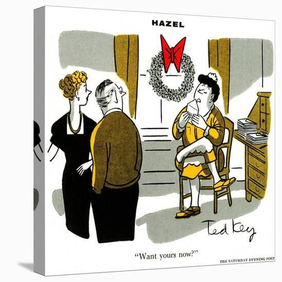 Hazel Cartoon-Ted Key-Premier Image Canvas