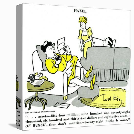 Hazel Cartoon-Ted Key-Premier Image Canvas