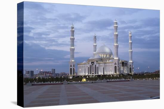 Hazrat Sultan Mosque, the Largest in Central Asia, at Dusk, Astana, Kazakhstan, Central Asia-Gavin Hellier-Premier Image Canvas