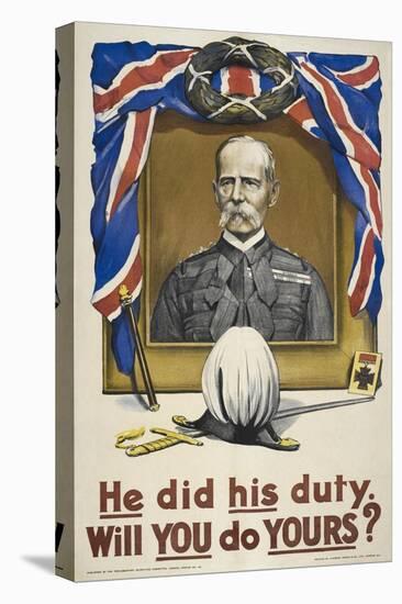 He Did His Duty. Will You Do Yours ?' a British Recruitment Poster-null-Premier Image Canvas