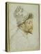 Head and Shoulders of a Bearded Man Wearing a Cap-Federico Zuccaro-Premier Image Canvas