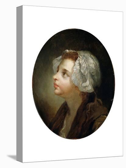 Head of a Girl, 18th Century-Jean-Baptiste Greuze-Premier Image Canvas