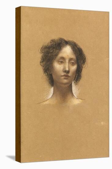 Head of a Girl (Coloured Chalks on Buff Paper)-Evelyn De Morgan-Premier Image Canvas
