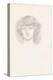 Head of a Girl (Pencil on Paper)-Evelyn De Morgan-Premier Image Canvas