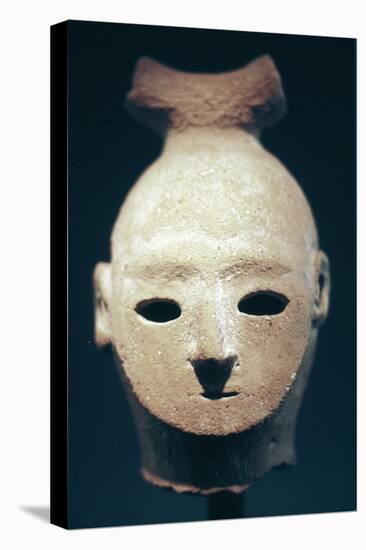 Head of a Haniwa tomb figure, Japanese, Kofun period, 6th century. Artist: Unknown-Unknown-Premier Image Canvas