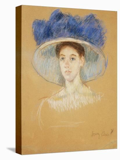Head of a Woman with a Large Hat, C.1909-Mary Cassatt-Premier Image Canvas