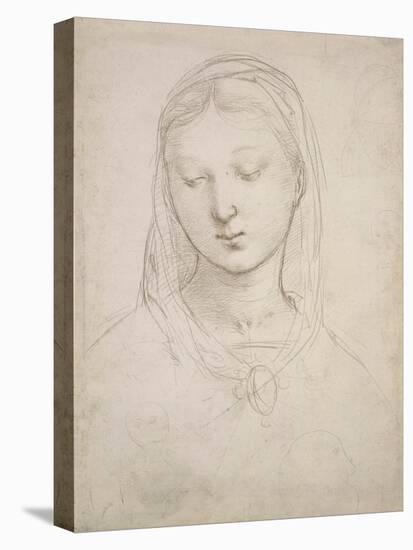 Head of a Woman-Raphael-Stretched Canvas