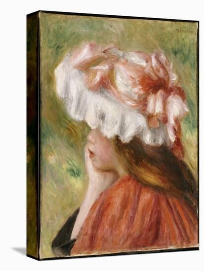 Head of a Young Girl in a Red Hat-Pierre-Auguste Renoir-Premier Image Canvas