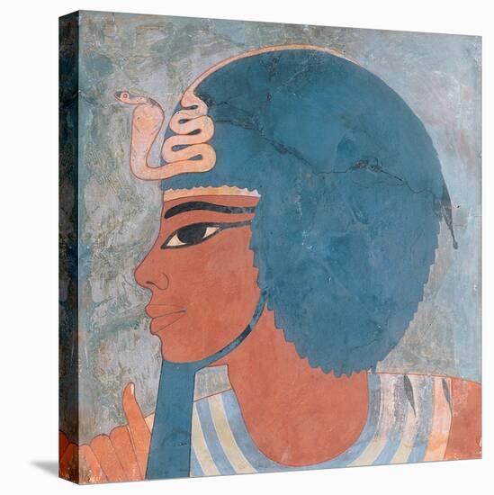 Head of Amenophis III from the Tomb of Onsou, 18th Dynasty, 1550-1295 BC (Mural)-null-Premier Image Canvas