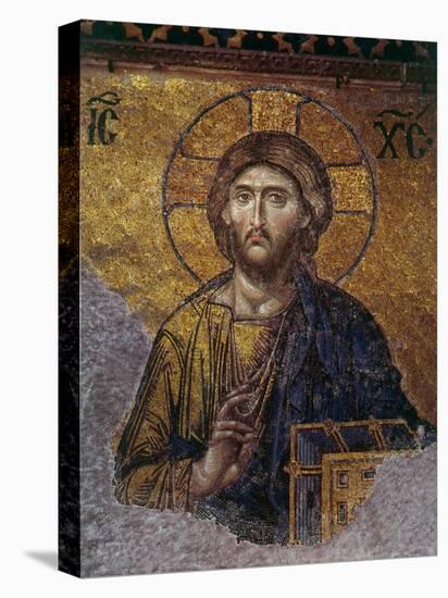 Head of Christ, Mosaic from Apse at Haghia Sophia Istanbul, 12th century AD-null-Premier Image Canvas