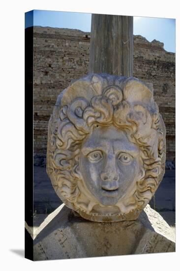 Head of Medusa in the Severan Forum of the Ancient Roman City of Leptis Magna, Libya-Vivienne Sharp-Premier Image Canvas