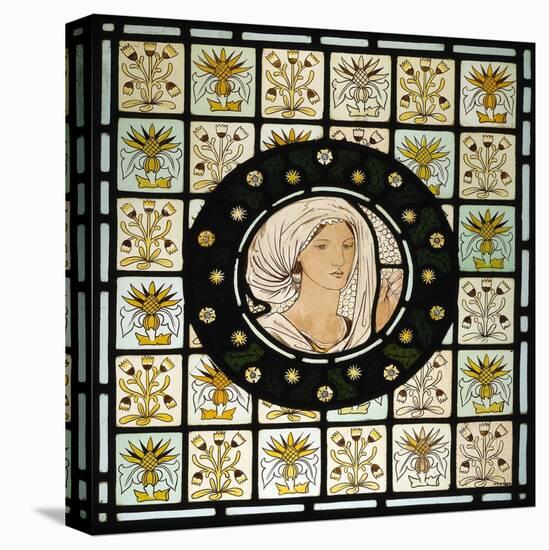 Head of Penelope on Stained Glass Window-Edward Burne-Jones-Premier Image Canvas