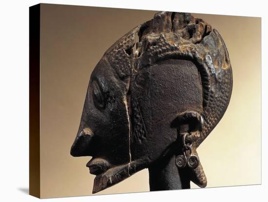 Head of Wood and Metal Sculpture-null-Premier Image Canvas